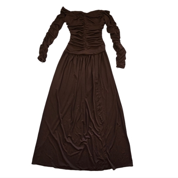 Tanya Taylor Marla Ruched Maxi Fit and Flare Dress Womens Size 6 - Picture 4 of 5